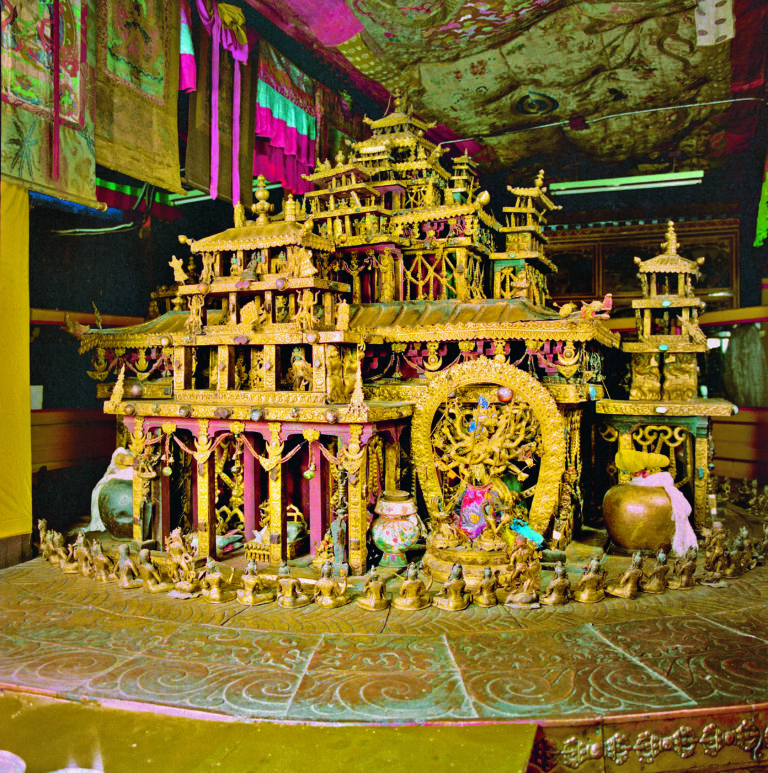 Carved Tibetan Prayer Table from Central Tibet - 18thC Carved Tibetan Prayer Table from Central Tibet - 18thC
