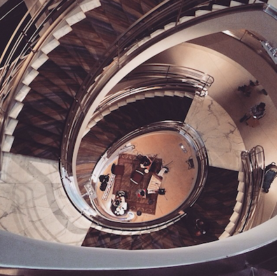 @deynsy's dizzying view of our spiral staircase.