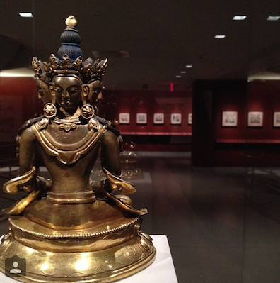 Inside the exhibition "The All-Knowing Buddha: A Secret Guide." Photo: @TheCrochetedCupcake.