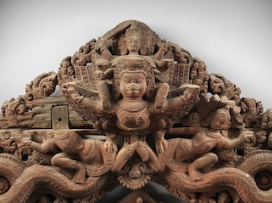 Nepalese Wooden Torana; Nepal; 17th century; Wood; Rubin Museum of Art; C2010.14. Currently on view in the Spiral Lobby.