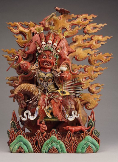 Tsiu Marpo; Mongolia; 19th century; Wood with mineral pigments; Rubin Museum of Art; C2006.18.1. Currently on view in 