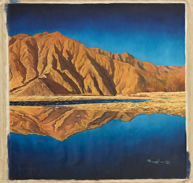 Kychu River (Diptych); Tsewang Tashi; 1999; Oil on canvas; Rubin Museum of Art SC2010.27a-b. Not on view.