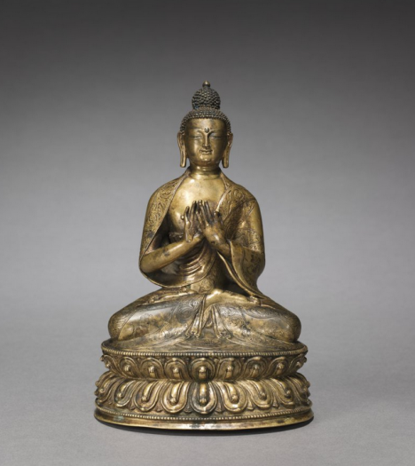 Seated Buddha, Western Tibet; c. 1400; Bronze; Cleveland Museum of Art, Bequest of Mrs. Severance A. Millikin, 1989.364