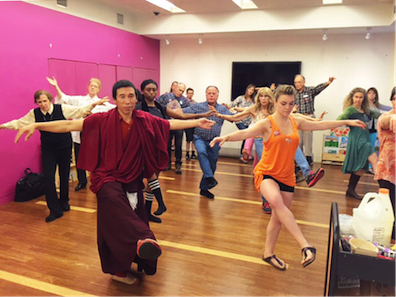 Participants learned Cham moves from Lama Ugen.