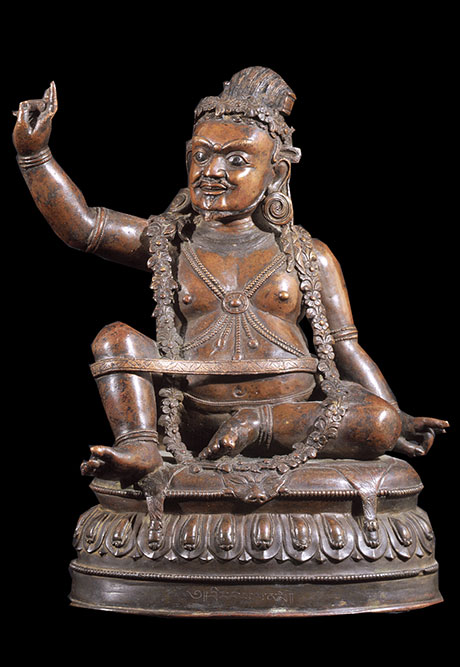 Mahasiddha, Virupa Tibet; 17th century Copper alloy Rubin Museum of Art C2003.13.5 (HAR 65219)