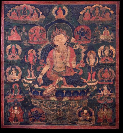 Amoghapasha Lokeshvara, Tibet; 17th century, Pigments on cloth C2001.2.1 (HAR 65005)