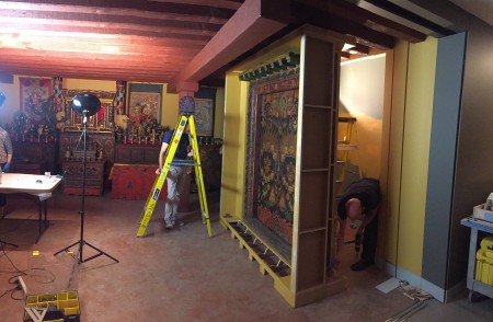 Installing Shrine Room door