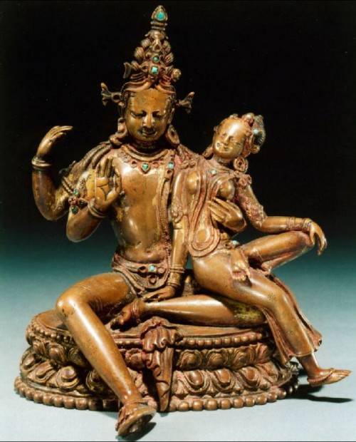 Shiva and Parvati; Nepal; 13th century; Metal; C2005.16.12 (HAR 65434)