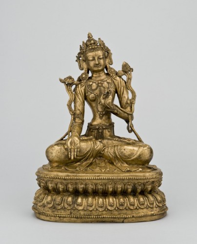 White Tara Tibet; 15th century Brass Rubin Museum of Art C2005.16.34 (HAR 65457) 