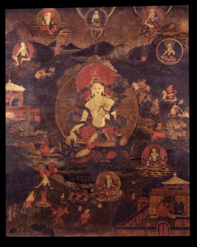Tara Central Tibet; 18th century Pigments on cloth Rubin Museum of Art Gift of Shelley & Donald Rubin Foundation F1997.17.7 (HAR 323) 