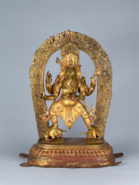 Ganesha, Nepal, 19th century, Gilt Brass, Collection of Arnold Lieberman