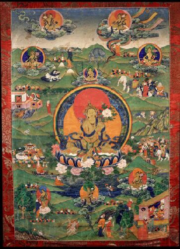 Tara Protecting from the Eight Fears Kham Province, Eastern Tibet; 19th century Pigments on cloth Rubin Museum of Art Gift of Shelley & Donald Rubin Foundation F1997.15.1 (HAR 237)
