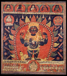 Mahakala; Nepal; 1639; pigments on cloth; Rubin Museum of Art; C2006.66.39 (HAR 100007) Mahakala; Nepal; 1639; pigments on cloth; Rubin Museum of Art; C2006.66.39 (HAR 100007) Mahakala; Nepal; 1639; pigments on cloth; Rubin Museum of Art; C2006.66.39 (HAR 100007)