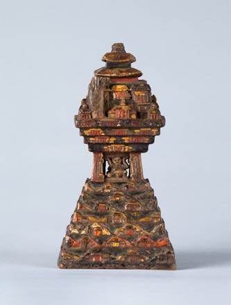 Mount Meru; Himalayan Region; 19th century; Wood with pigments; Rubin Museum of Art; C2006.43.3 (HAR 65679)
