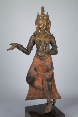 Goddess Shri or Lakshmi Nepal; 18th century; copper with pigments; Rubin Museum of Art; Gift of Shelley and Donald Rubin; C2006.66.631 (HAR 700023)