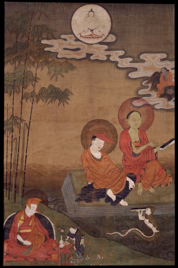 Depiction of Buddhist Philosophers Nagarjuna and Arydeva