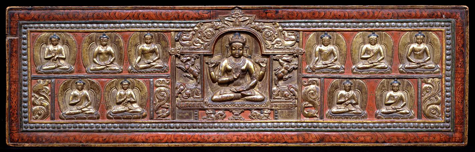 Manuscript Cover of a Perfection of Wisdom (Prajnaparamita); Tibet; 11th century; wood; courtesy of Beata and Michael McCormick