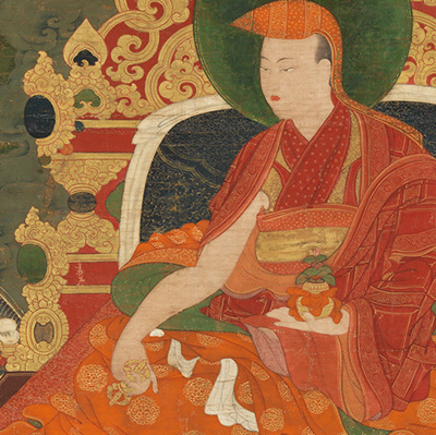 Lama Performing a Long-Life Ritual; Kham Province, Eastern Tibet; 19th century; pigments on cloth; Rubin Museum of Art, gift of Shelley and Donald Rubin; C2006.66.421 (HAR 869)