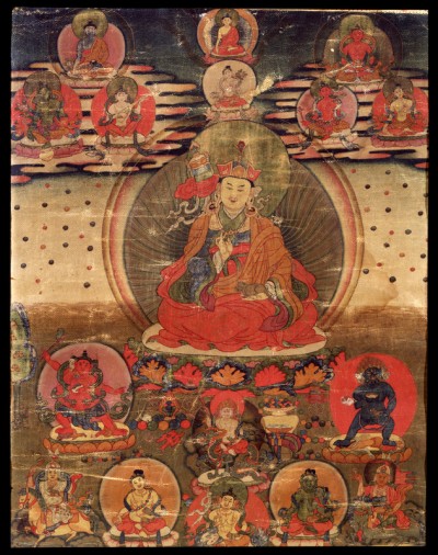 A painting of the great Indian saint Padmasambhava, who helped bring Buddhism to Tibet in the eighth century.