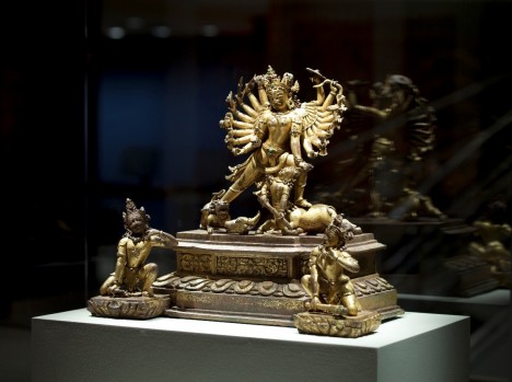 The Durga Mahisasuramardini sculpture on display at the Rubin Museum of Art. Photo by David DeArmas.