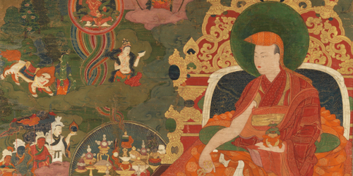 Lama Performing a Long-Life Ritual; Kham Province, eastern Tibet; 19th century; pigments on cloth; Rubin Museum of Art; gift of Shelley and Donald Rubin; C2006.66.421 (HAR 869) 