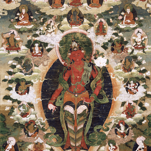 Red Avalokiteshvara; Tibet or Nepal; 19th century; pigments on cloth; Rubin Museum of Art; gift of Shelley & Donald Rubin Foundation; F1996.18.2 (HAR 469) 