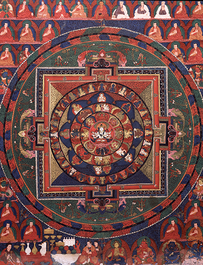 Pancharaksha Mandala; Central Tibet; 18th century; pigments on cloth; Rubin Museum of Art; Gift of Shelley and Donald Rubin; C2003.50.6 (HAR 274)
