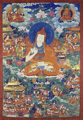Shantarakshita; Tibet; 19th century; pigments on cloth; Rubin Museum of Art; C2007.22.1 (HAR 65798)
