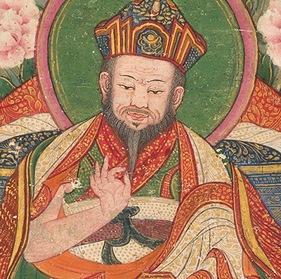 Terdak Lingpa (1646-1714); Mindroling monastery, Tsang Province, Central; Tibet; early 18th century; pigments on cloth; Rubin Museum of Art; C2002.1.1 (HAR 65032)