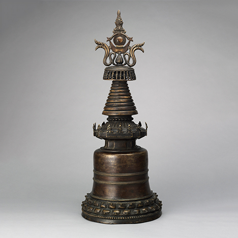 Reliquary Stupa; Tibet; 14th century; metalwork; Rubin Museum of Art; C2003.12.2 (HAR 65213)