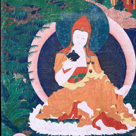 Padmasambhava;Central Tibet, possibly Bhutan; 18th century; pigments on cloth;Rubin Museum of Art; Gift of Shelley and Donald Rubin; C2006.66.4 (HAR 12)