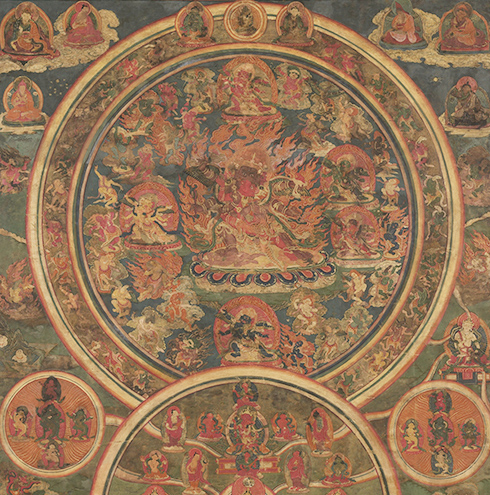 Peaceful & Wrathful Deities of the Bardo; Tibet; 18th century; pigments on cloth; Rubin Museum of Art; Gift of Shelley and Donald Rubin; C2006.66.17 (HAR 505)