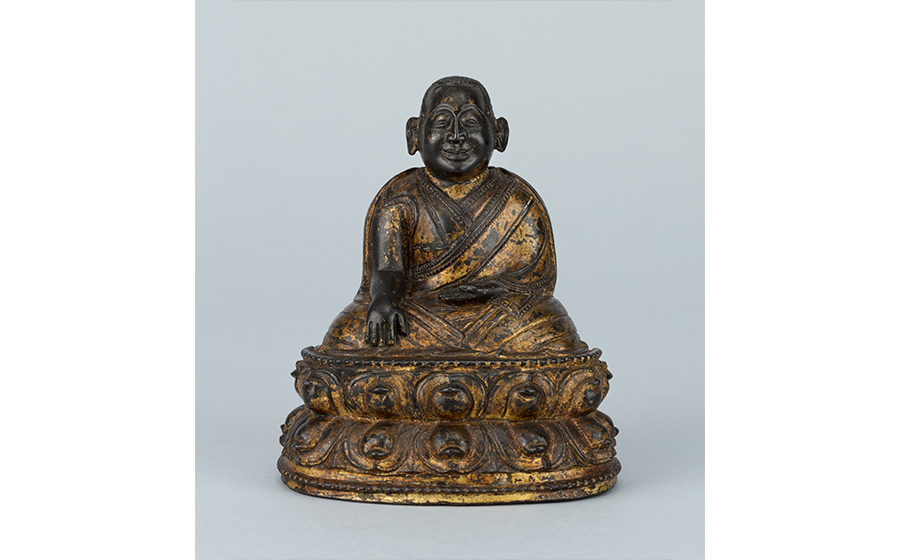 Lama Zhang (1123-1193); Tibet; 14th century; bronze; 4 1/4 x 3 3/4 x 2 3/4 in. (10.8 x 9.5 x 7 cm); Jacques Marchais Museum of Tibetan Art; 85.04.0650; photograph by David De Armas