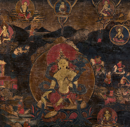 Tara; Central Tibet; 18th century; pigments on cloth; Rubin Museum of Art; Gift of the Shelley & Donald Rubin Foundation; F1997.17.7 (HAR 323)