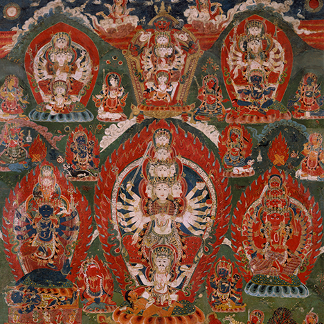 Siddhi Lakshmi; Nepal; dated by inscription 1796; pigments on cloth; Rubin Museum of Art; C2003.38.2 (HAR 65268)