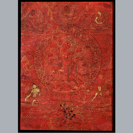 The Red Goddess of Power Kurukulla Central Tibet; 19th century Pigments on cloth Rubin Museum of Art Gift of Shelley & Donald Rubin Foundation F1996.7.2 (HAR 422)