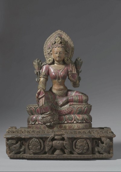 Image credit: Lotus Goddess, Lakshmi, Nepal, 17th century, Wood, 24.375