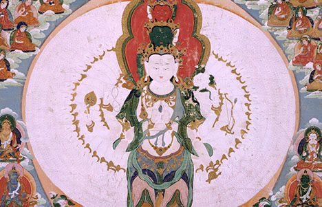 Eleven-headed, Thousand-Armed Avalokiteshvara Central Tibet; early 20th century (before 1935) Pigments on cloth Rubin Museum of Art Gift of Shelley & Donald Rubin Foundation F1997.1.6 (HAR 40)