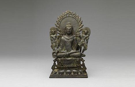 Buddha Shakyamuni; Swat; 8th century; bronze; Rubin Museum of Art; C2006.71.10