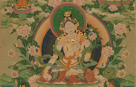 White Tara With Long Life Deities; Tibet; 19th century; Pigments on cloth;Rubin Museum of Art, Gift of the Shelley & Donald Rubin Foundation; F1996.32.5