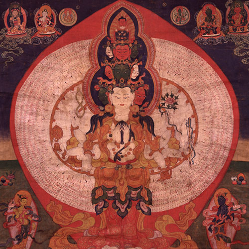 Thousand-Armed Avalokiteshvara; Tibet; 18th century; pigments on cloth; Rubin Museum of Art; gift of the Shelley & Donald Rubin Foundation; F1996.16.3