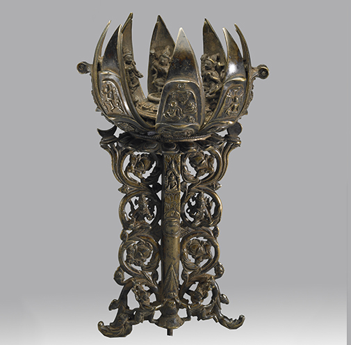 Lotus Mandala of Hevajra with the Eight Great Siddhas; Eastern India; ca. 12th century; copper alloy; Rubin Museum of Art; C2003.10.2 (HAR 65207)