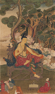 Maitreya; Kham Province, Eastern Tibet; 19th century; Pigments on cloth; Rubin Museum of Art; C2002.35.2 (HAR 65201)