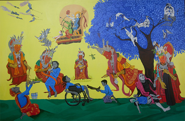 Jasmine Rajbhandari; Compassion; 2023; acrylic on stretched canvas; courtesy of the artist