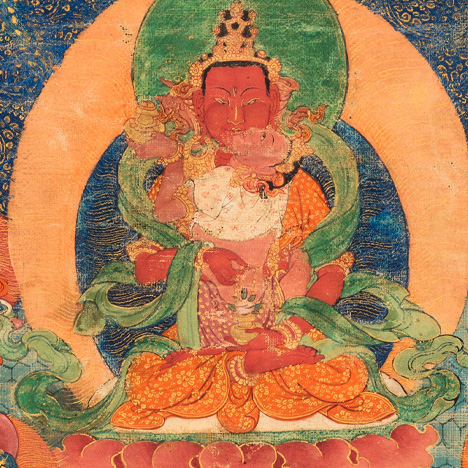 Red Avalokiteshvara; Tibet; 19th century; pigments on cloth; Rubin Museum of Art; gift of Shelley and Donald Rubin; C2006.66.549 (HAR 1028);