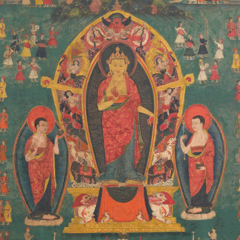 Dipamkara Buddha; Nepal; dated by inscription 1853; pigments on cloth; Rubin Museum of Art, Gift of the Shelley & Donald Rubin Foundation; F1997.17.23(HAR 100023)