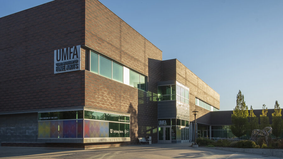 An exterior photograph of the Utah Museum of Fine Art