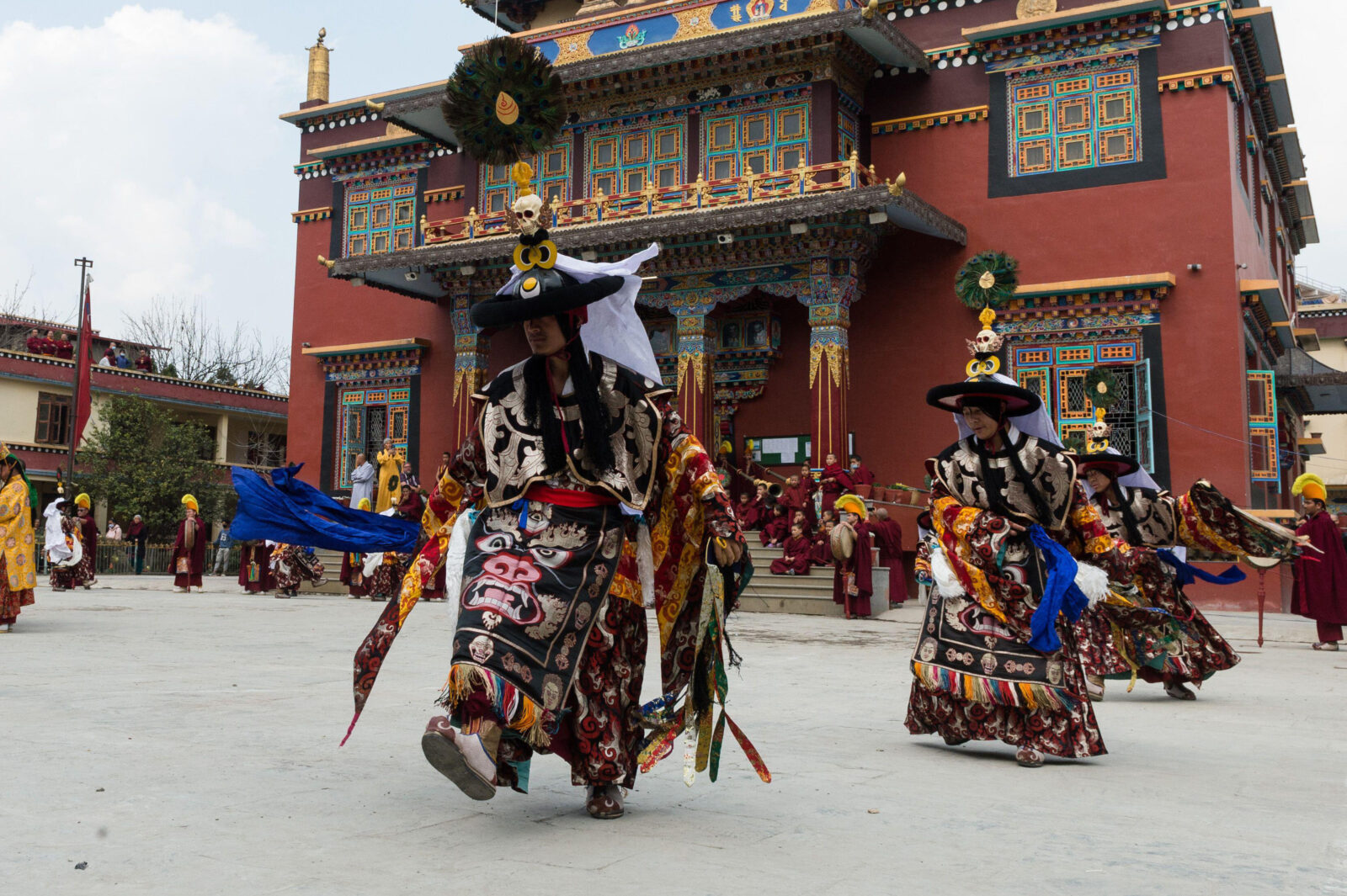 Lamas of Shechen Monastery performing the cham dance