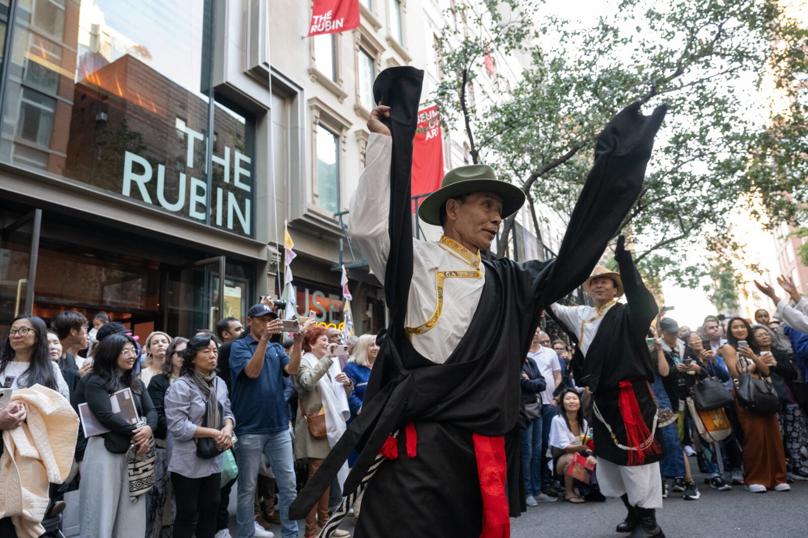 Dancers outside of the Rubin Museum of Art in New York City