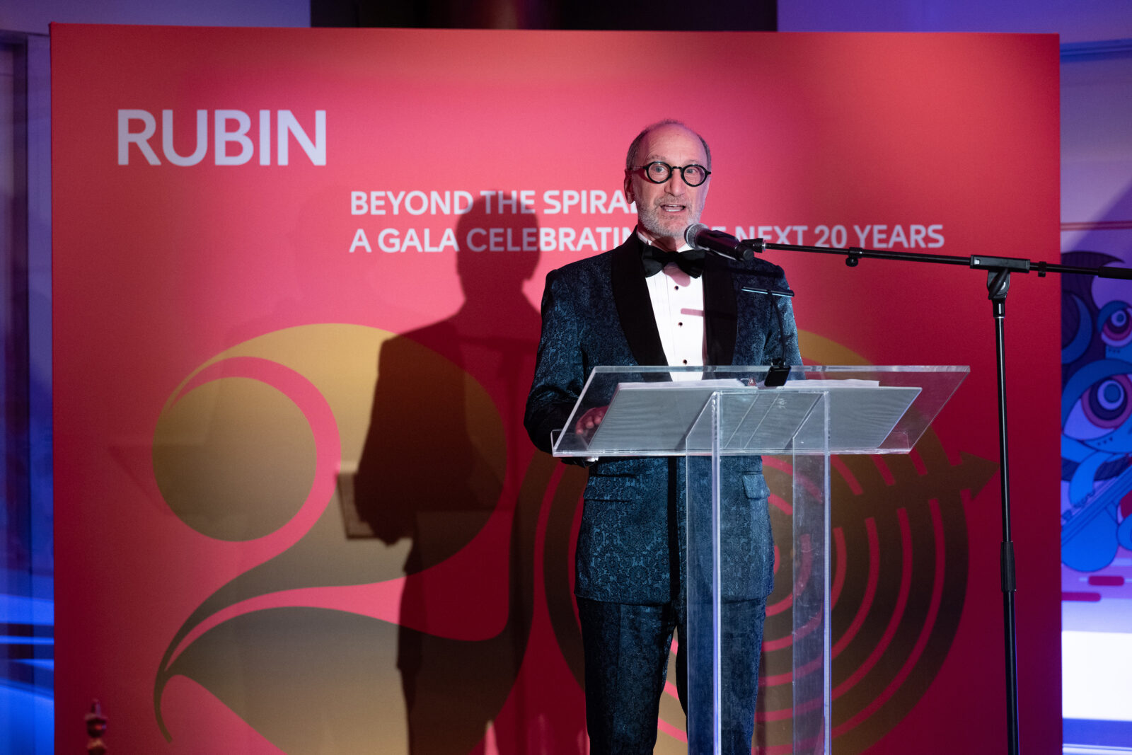 Board member Noah Dorsky speaking at the 20th anniversary Gala